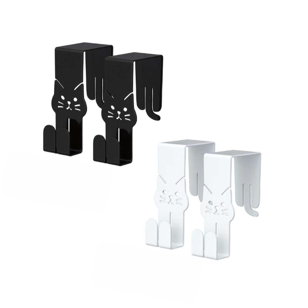 NEKO DECO KITCHEN - Cat Deco Kitchen Hook (Set of 2) - White/Black