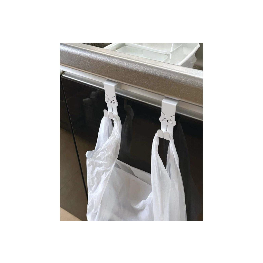 NEKO DECO KITCHEN - Cat Deco Kitchen Hook (Set of 2) - White/Black