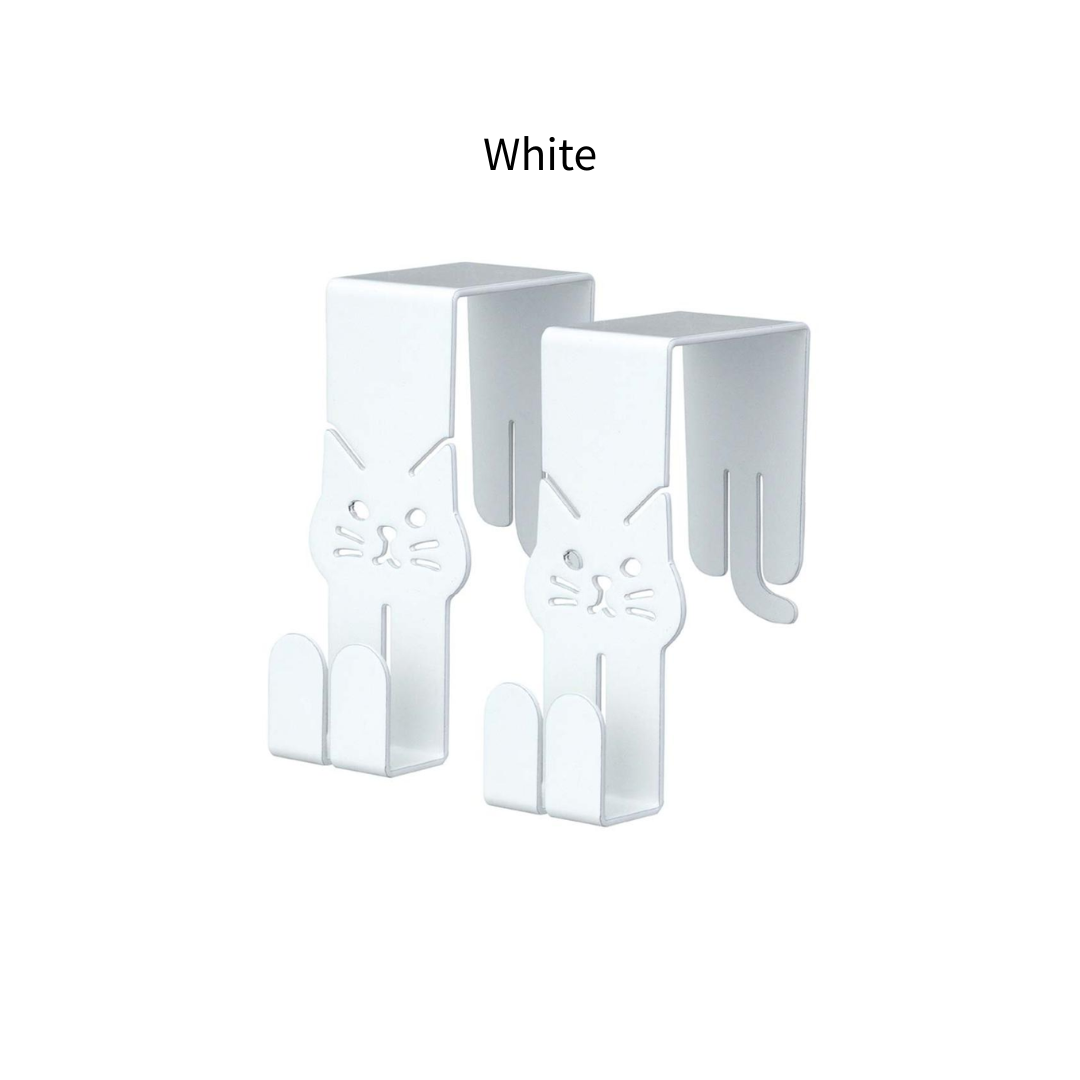 NEKO DECO KITCHEN - Cat Deco Kitchen Hook (Set of 2) - White/Black