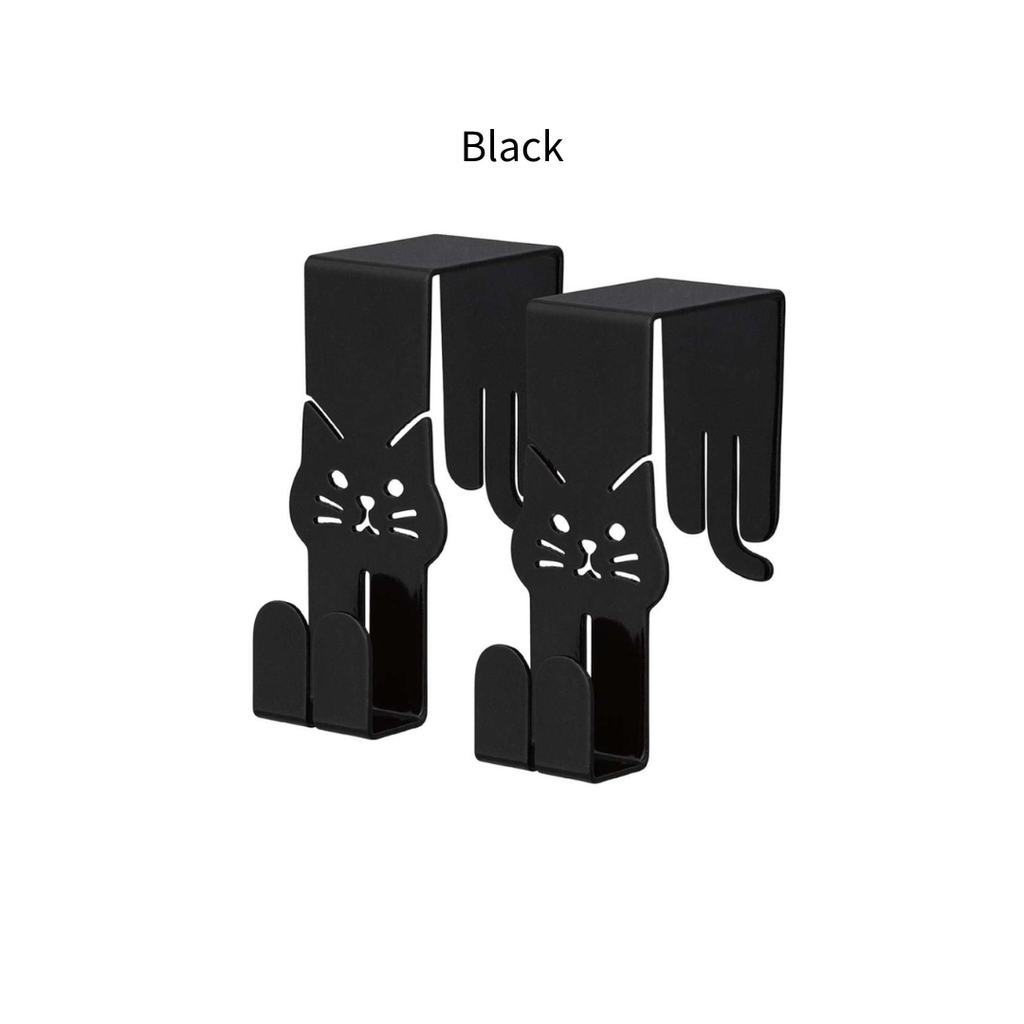 NEKO DECO KITCHEN - Cat Deco Kitchen Hook (Set of 2) - White/Black