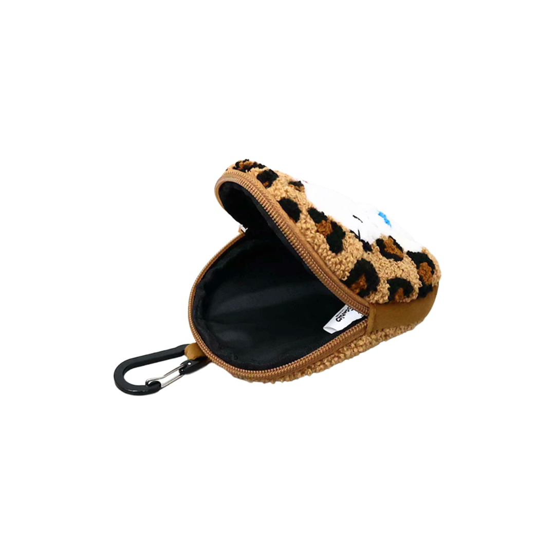 Sanrio - Hello Kitty - Leopard Print Circle Pouch with Carabiner