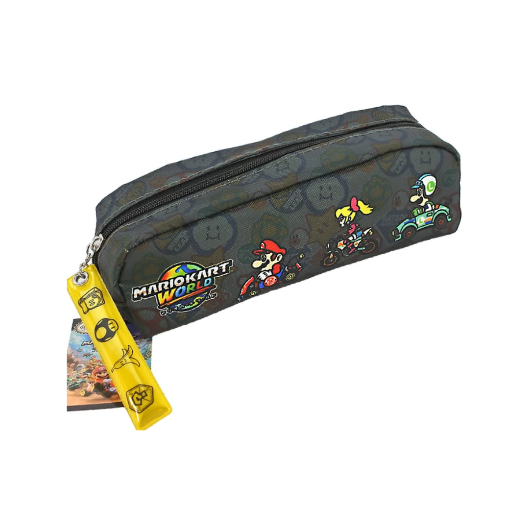 Super Mario - Zipper Pencil Case Mario Brothers (Black Kart World)