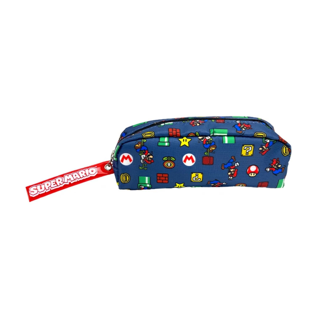 Super Mario - Zipper Pencil Case Mario Brothers (Navy)
