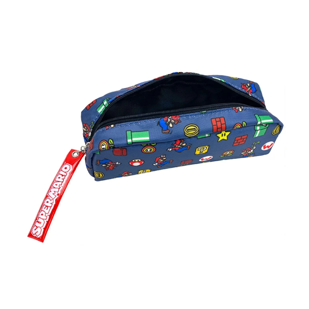 Super Mario - Zipper Pencil Case Mario Brothers (Navy)