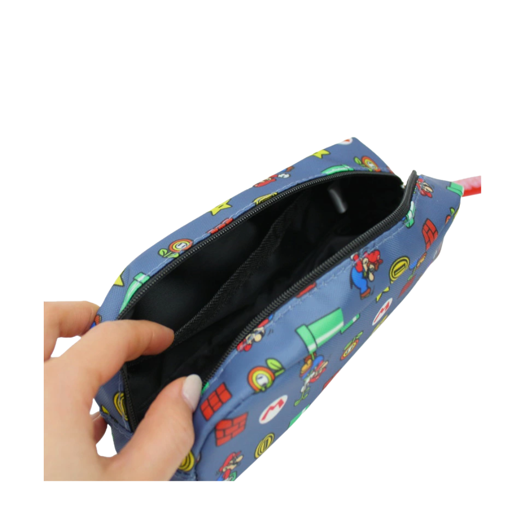 Super Mario - Zipper Pencil Case Mario Brothers (Navy)