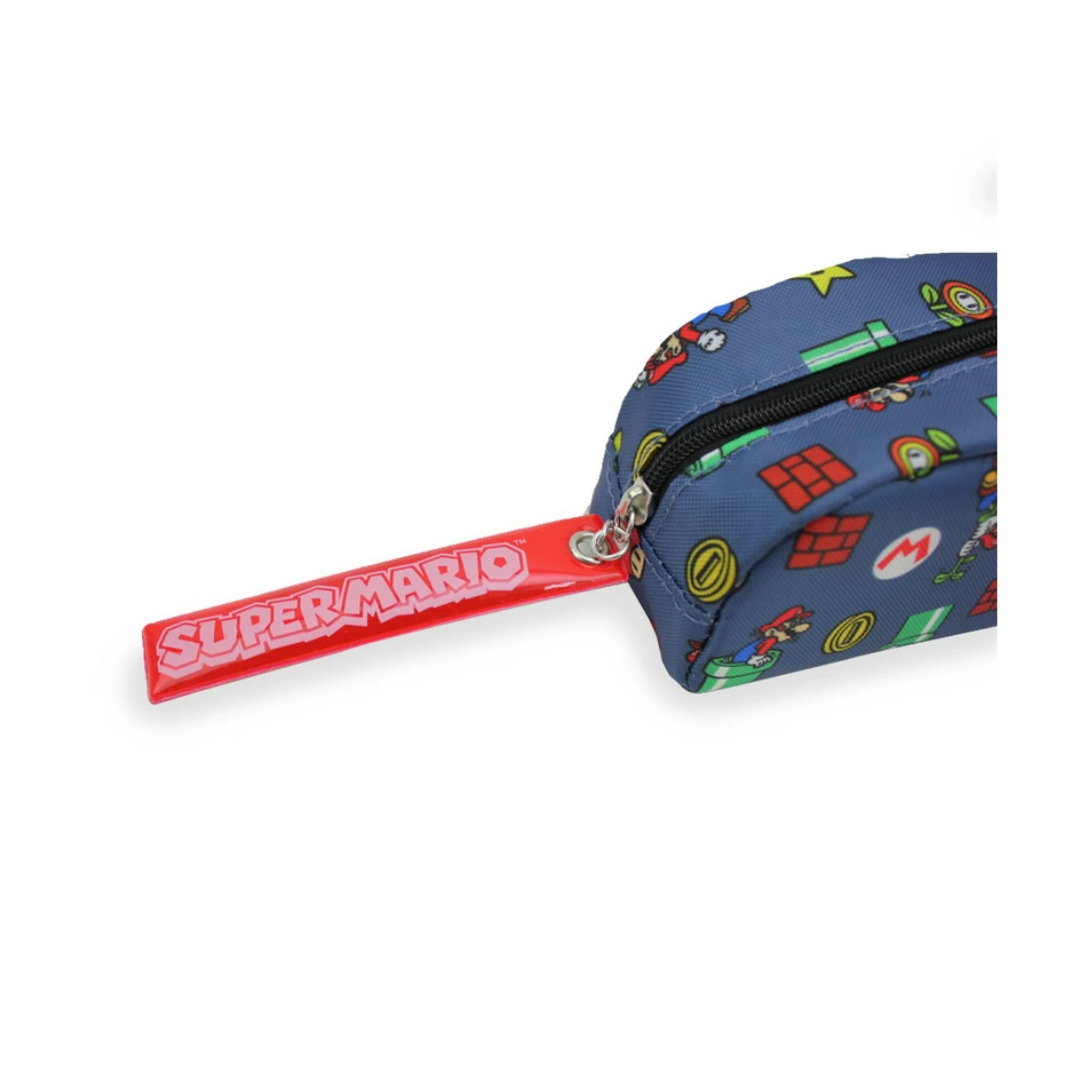 Super Mario - Zipper Pencil Case Mario Brothers (Navy)