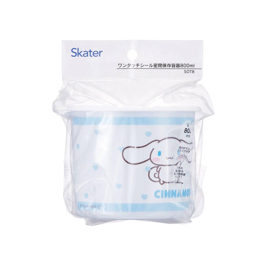 Sanrio – Cinnamoroll - Japan Skater - One-Touch Seal Airtight Storage Container