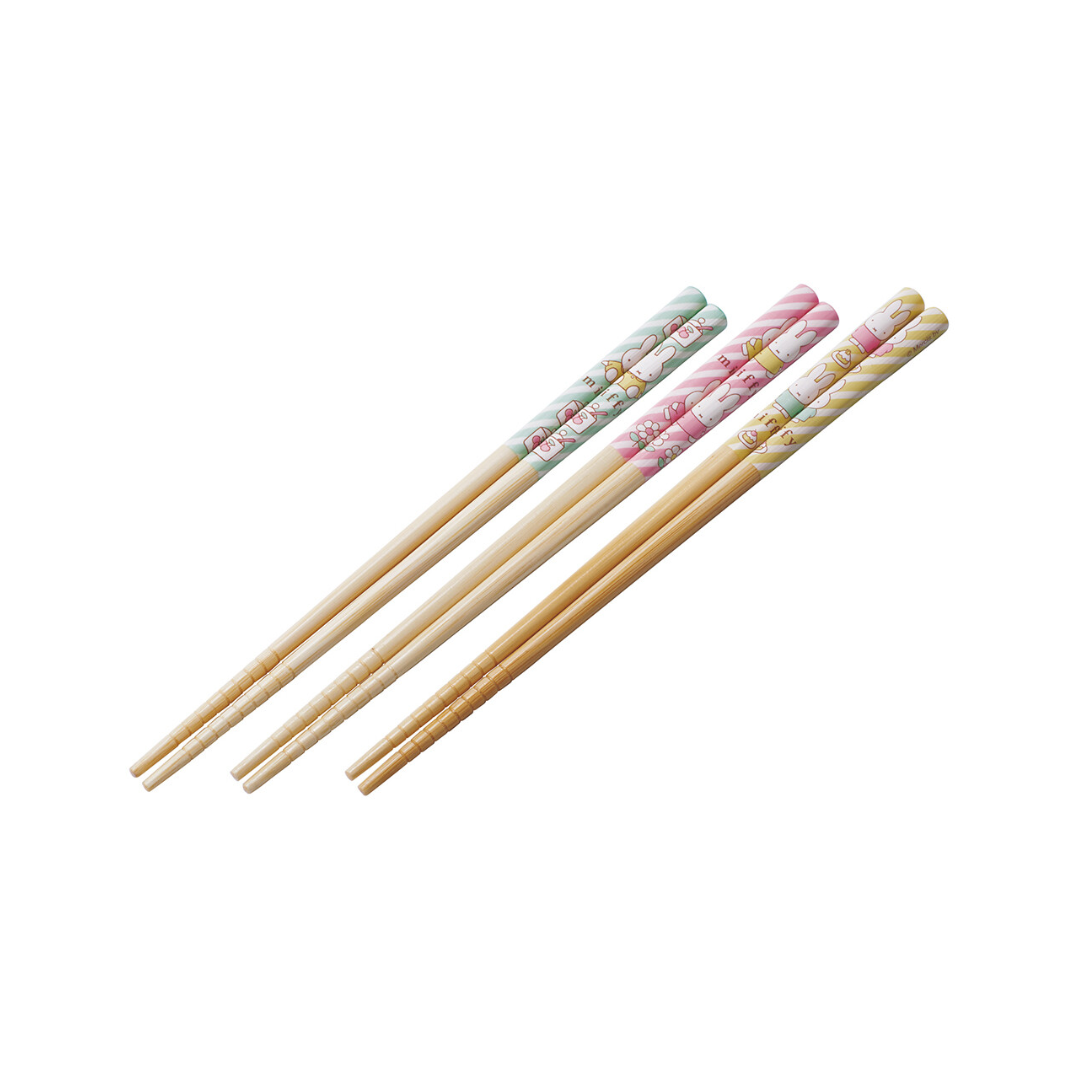 Miffy - Japan Skater 21cm Bamboo Chopsticks (Set of 3 Pairs)