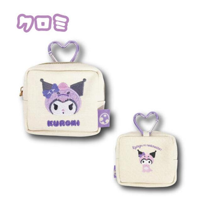Sanrio｜Embroidered Mini Pouch with Carabiner