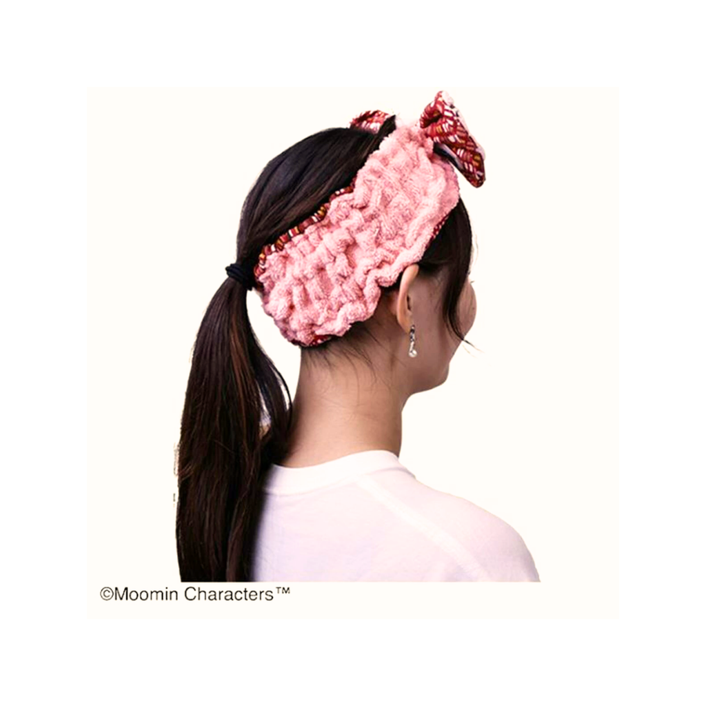 Moomin - Embroidery Bow Face Wash Headband (Pink)