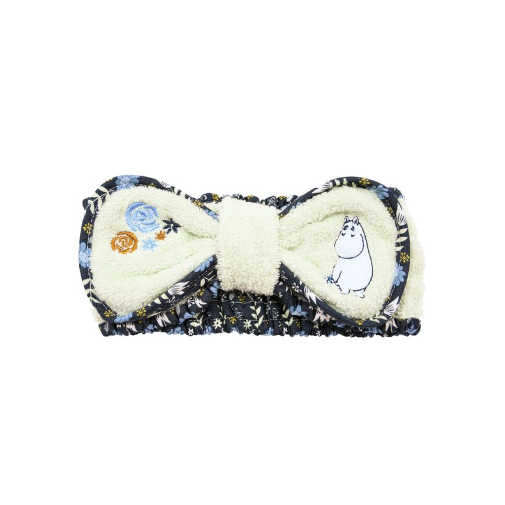 Moomin - Embroidery Bow Face Wash Headband (Green)