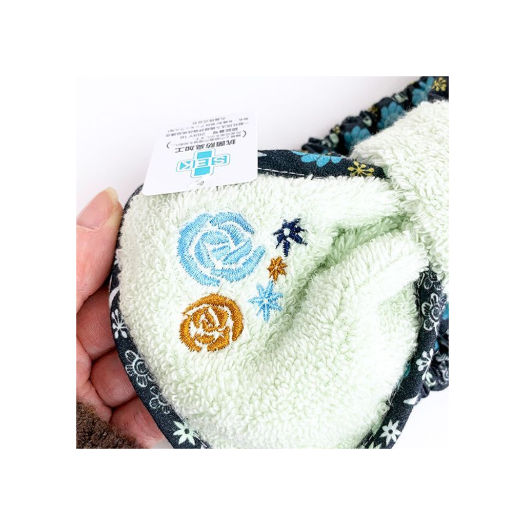 Moomin - Embroidery Bow Face Wash Headband (Green)