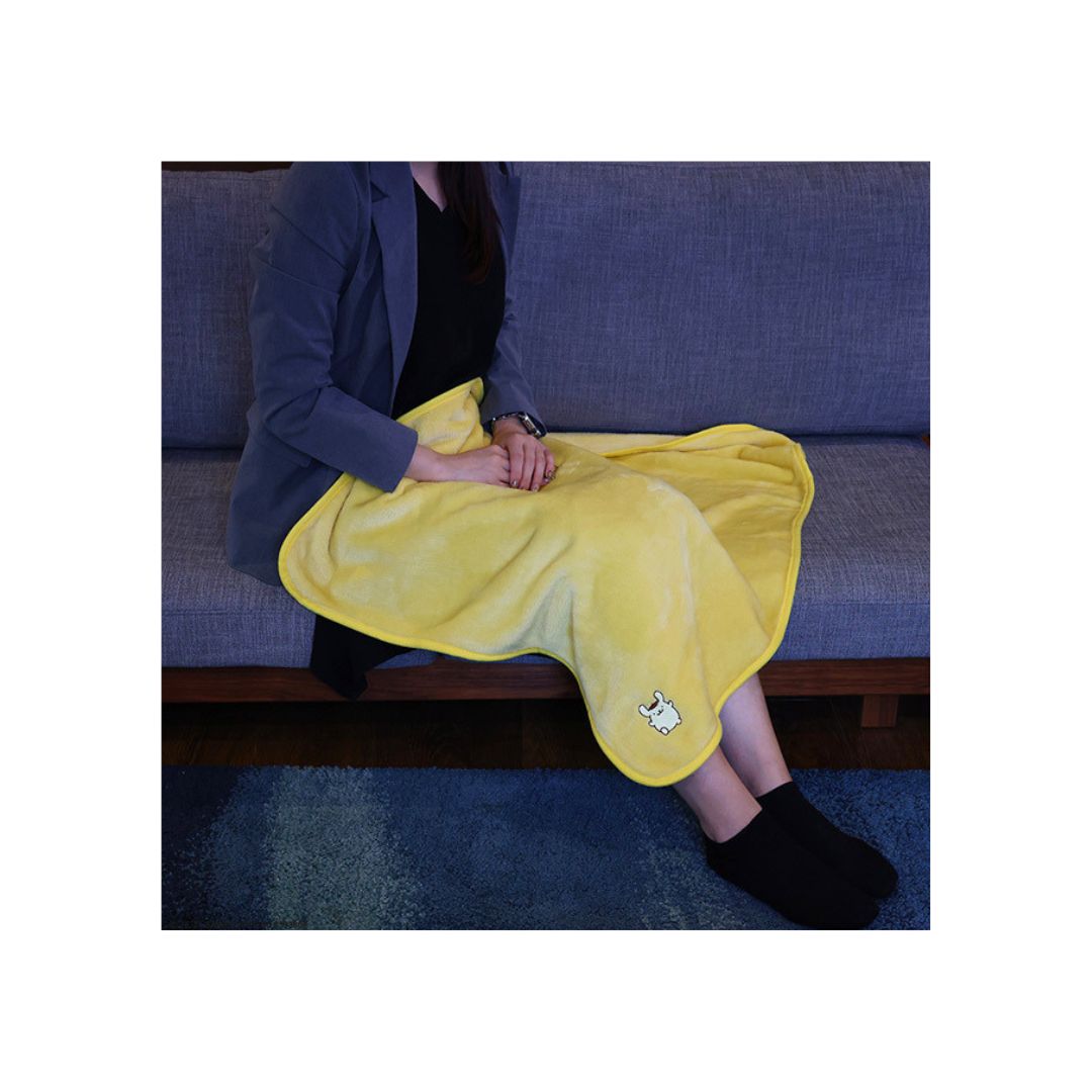 Sanrio - Pompompurin｜Fleece Blanket Throw with Bag