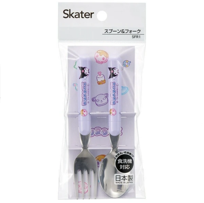 Sanrio - Kuromi - Japan SKATER Spoon & Fork Set image 1