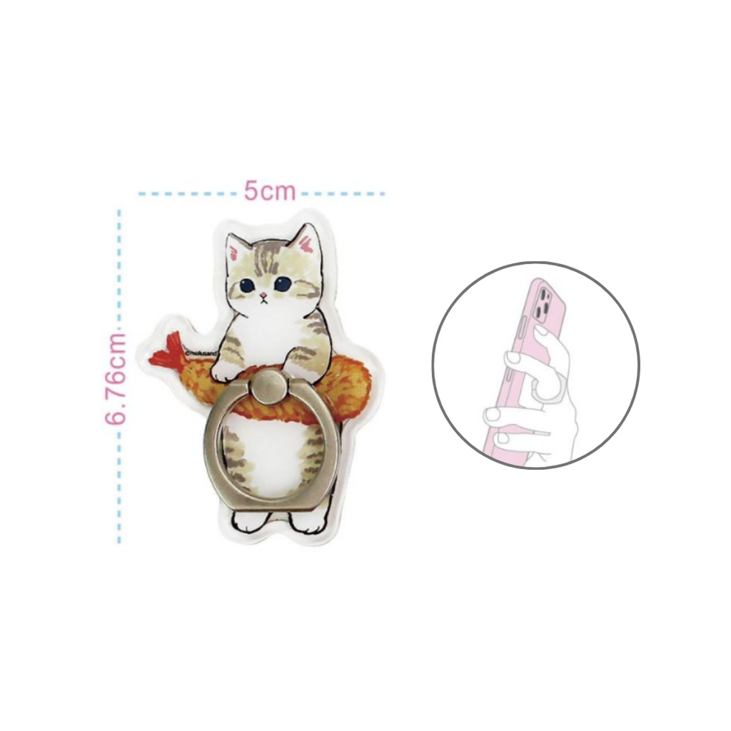 Mofusand - Acrylic Phone Ring Holder (Tempura Shrimp) image 1
