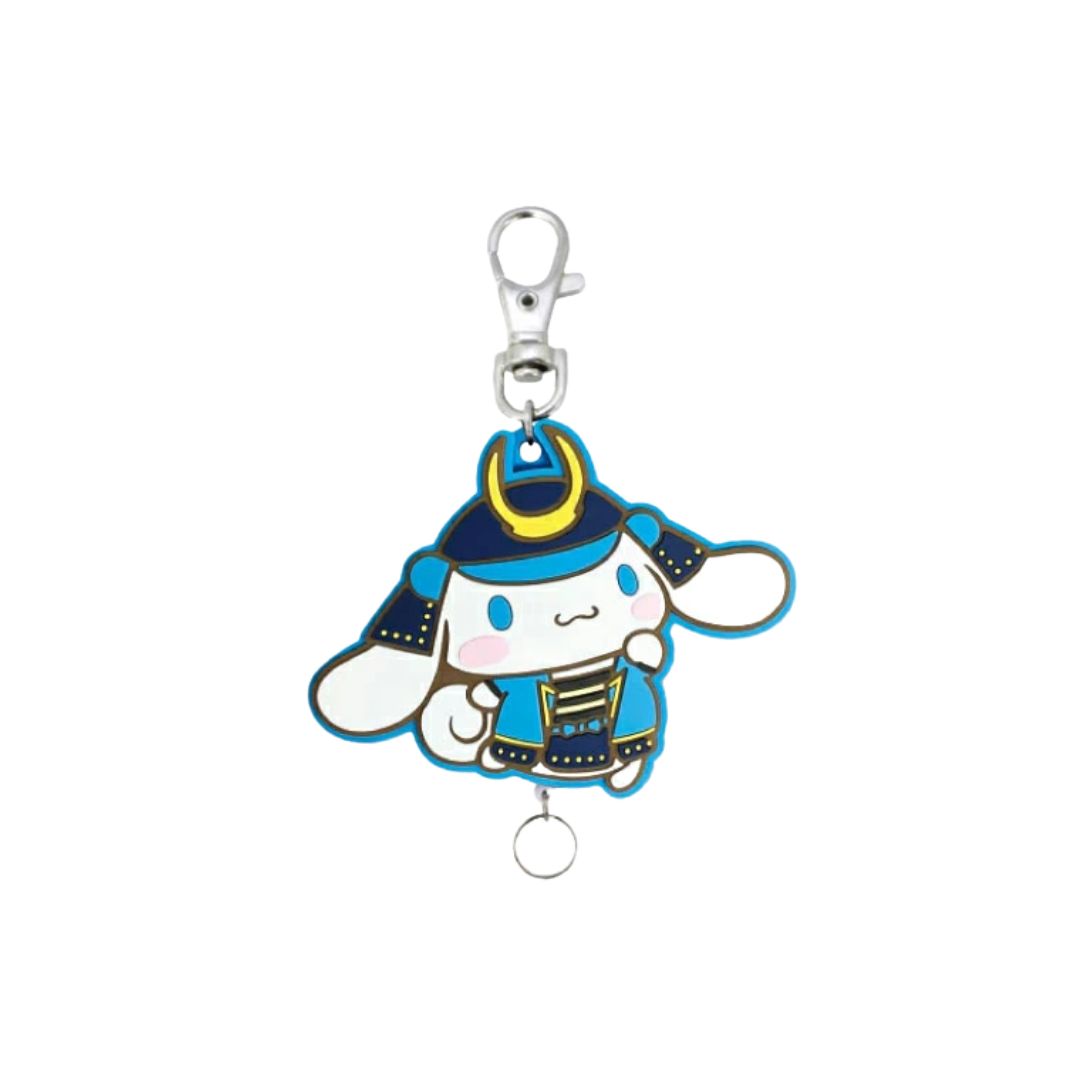 Sanrio - Cinnamoroll - Shogun Series Rubber Reel Keyring image 0