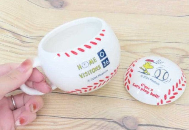 Snoopy - Woodstock - Porcelain Mug / Baseball image 1