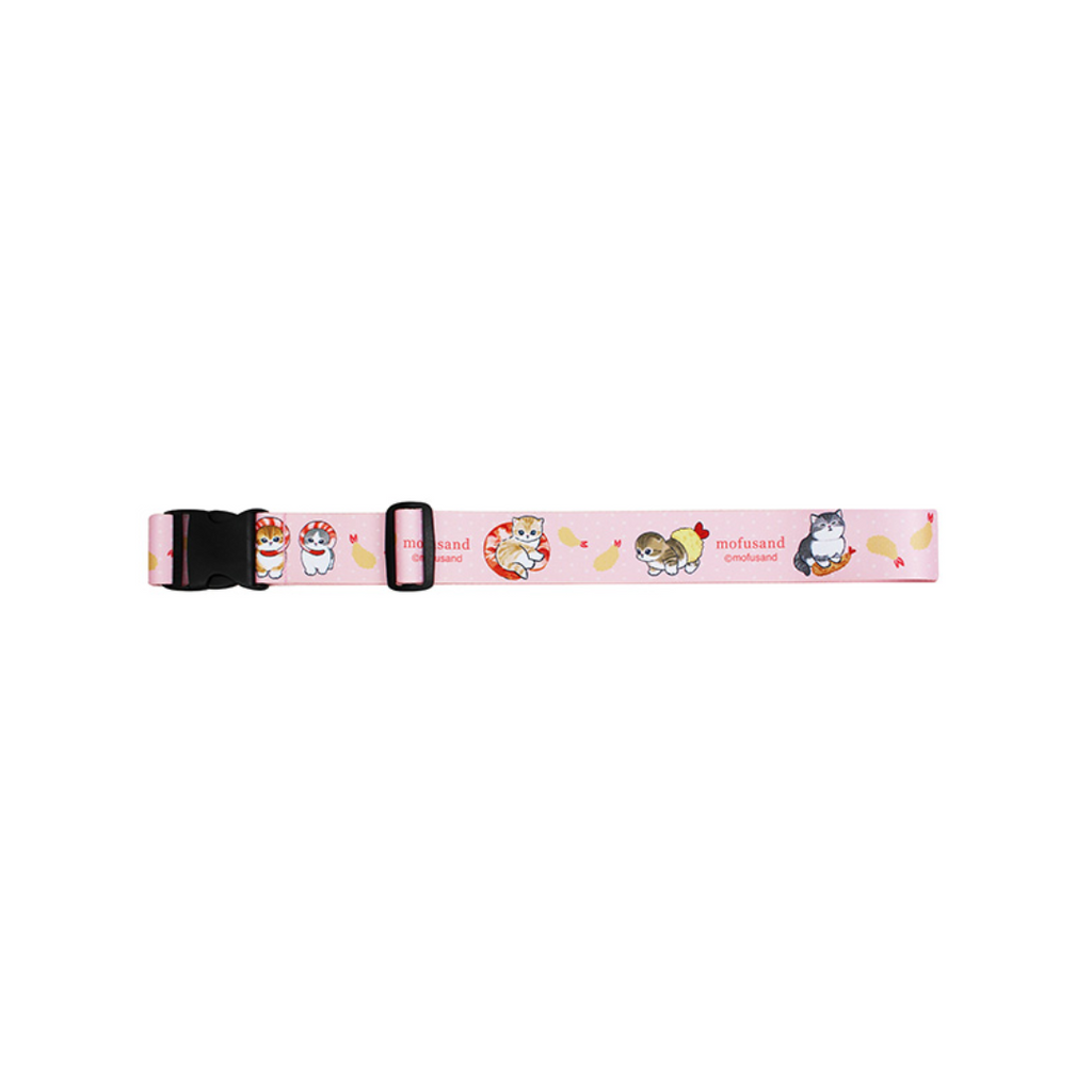 Mofusand - Luggage Straps with Lock (Pink - Tempura Shrimp) image 0
