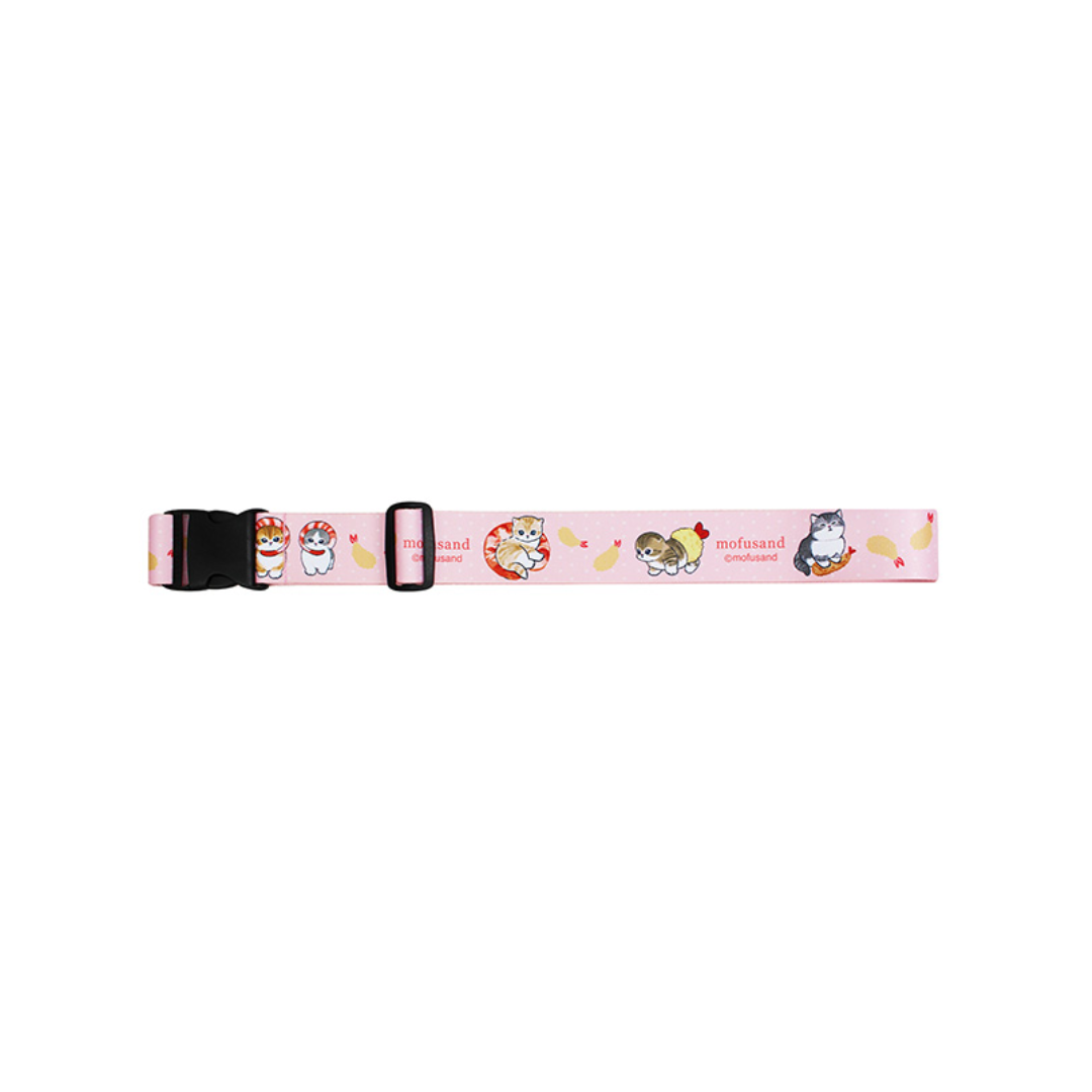 Mofusand - Luggage Straps with Lock (Pink - Tempura Shrimp) image 0