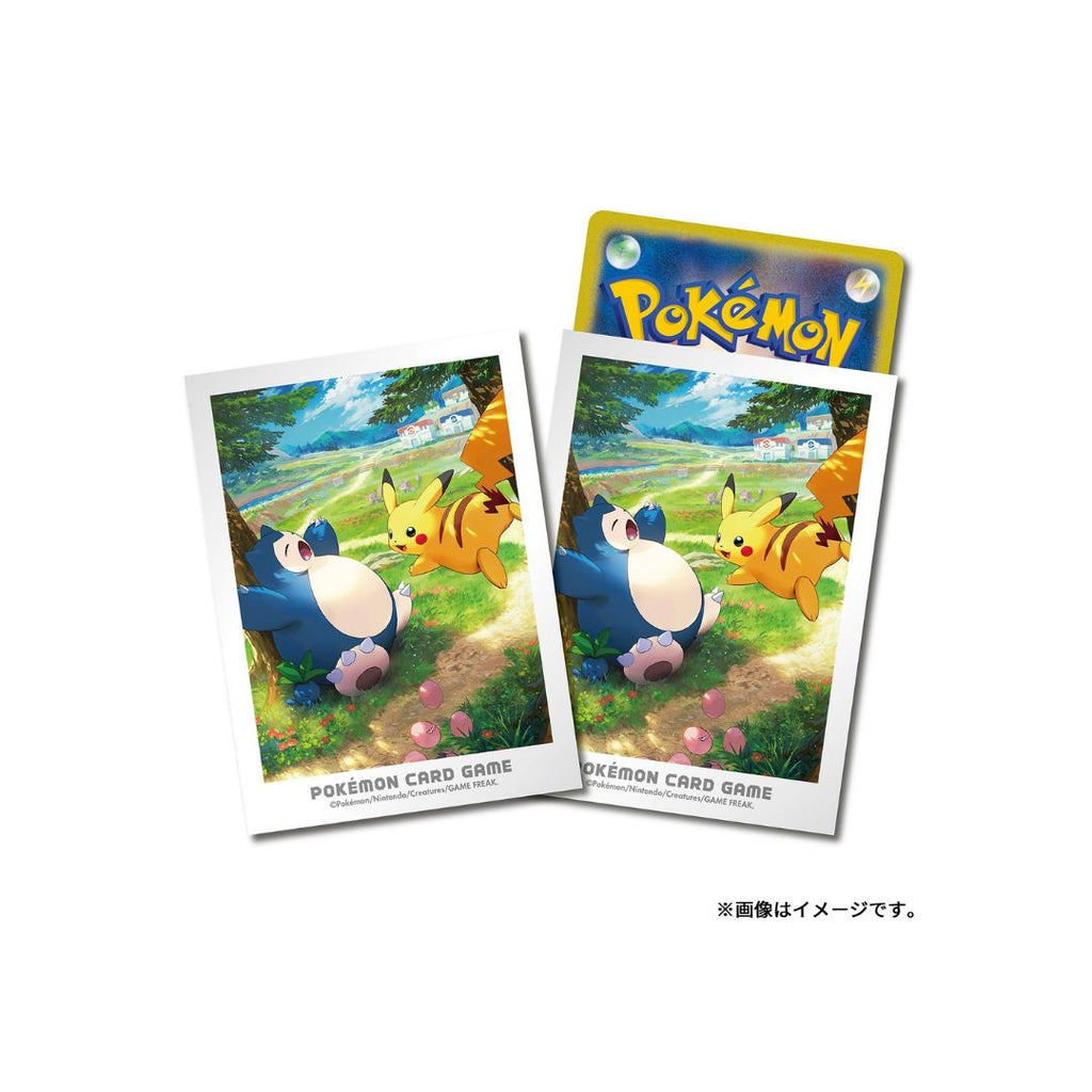 Pokémon TCG - Kanto Adventure Pikachu & Snorlax Card Sleeves  (64 sleeves) image 1